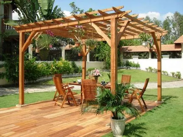 Pure Modern Wooden Pergola Designs For Garden