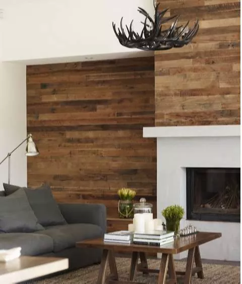 Wood And White Fireplace Mantel