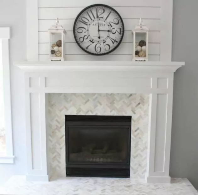 White Ceramic Fireplace Mantel